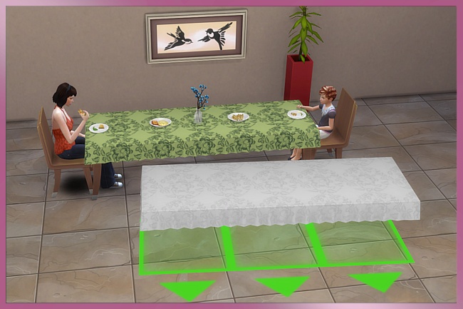 Sims 4 Tablecloth 3x1 by Cappu at Blacky’s Sims Zoo