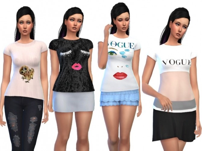 Sims 4 V shirts at Louisa Creations4Sims