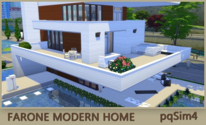 Sims 4 Farone Modern Home at pqSims4