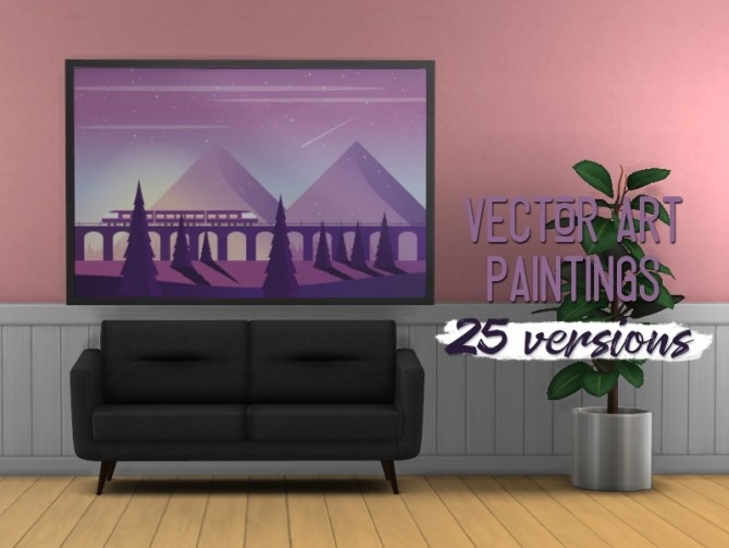 Sims 4 Vector art paintings at Midnightskysims