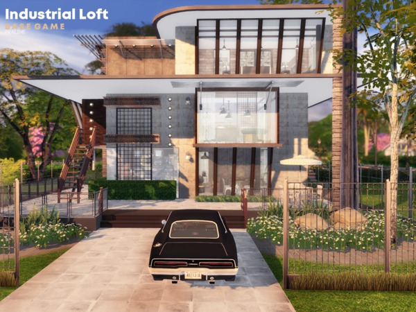 Sims 4 Industrial Loft by Pralinesims at TSR