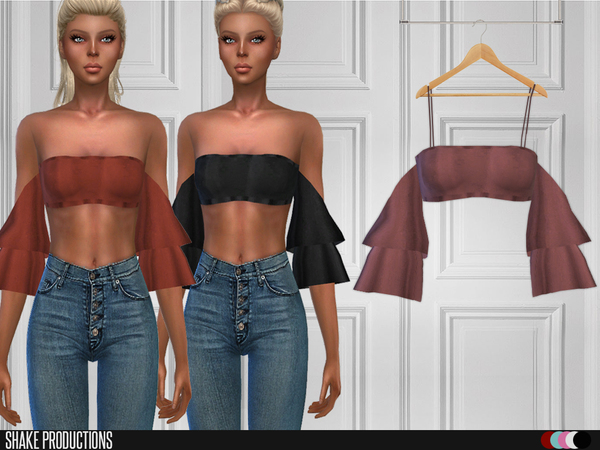 Sims 4 Blouse 127 by ShakeProductions at TSR