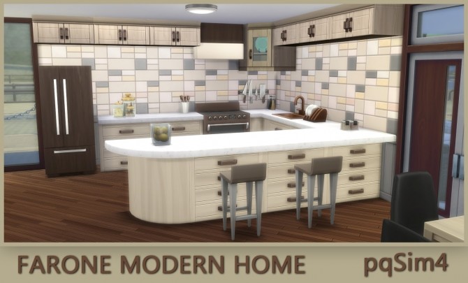 Sims 4 Farone Modern Home at pqSims4