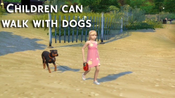 Sims 4 Children Can Walk With Dogs at MSQ Sims