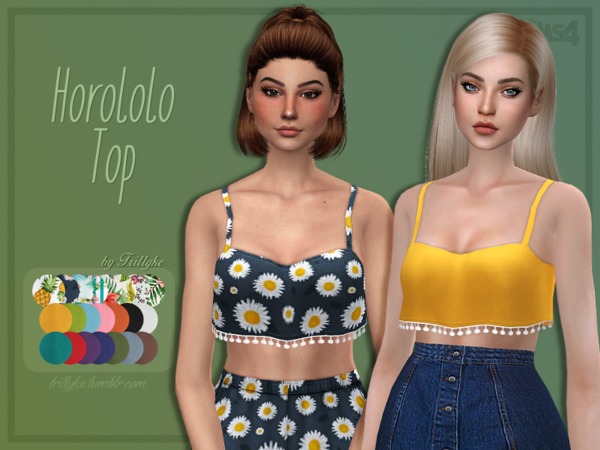 Sims 4 Horololo Top by Trillyke at TSR