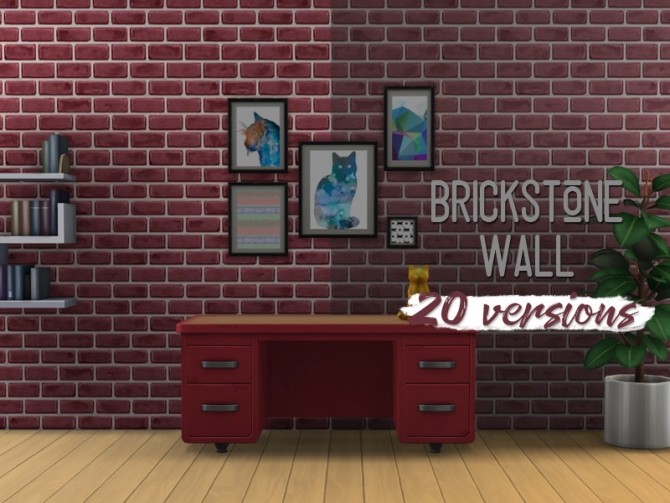 Sims 4 Brick stone walls at Midnightskysims
