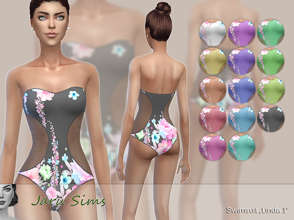 Sims 4 Swimsuit Linda 1 by Jaru Sims at TSR