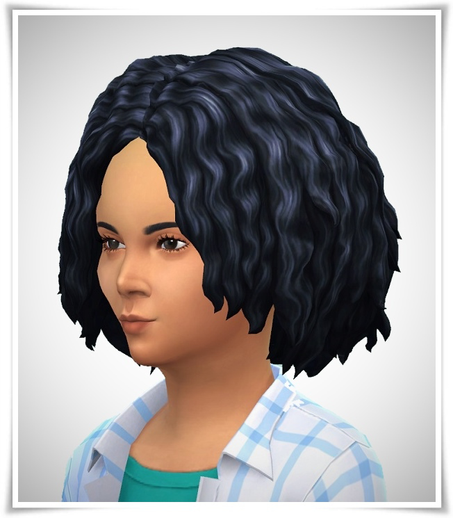 Sims 4 Wavy Bob Hair for Kids at Birksches Sims Blog