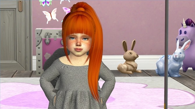 Sims 4 NIGHTCRAWLER EBONY HAIR KIDS AND TODDLER VERSION at REDHEADSIMS