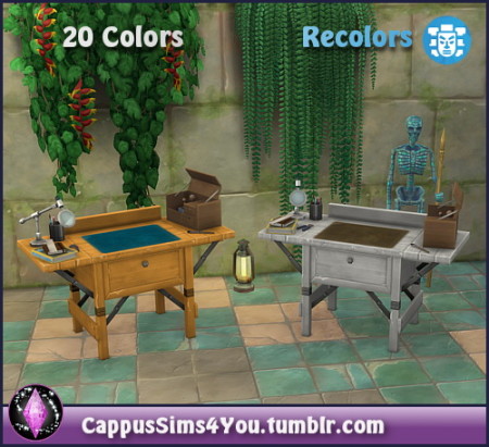 Colorful archeology workbench at CappusSims4You
