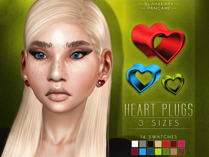 Sims 4 Heart plugs at Blahberry Pancake