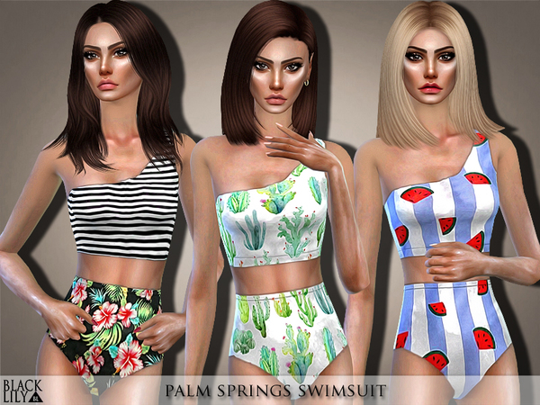 Sims 4 Palm Springs Swimsuit by Black Lily at TSR