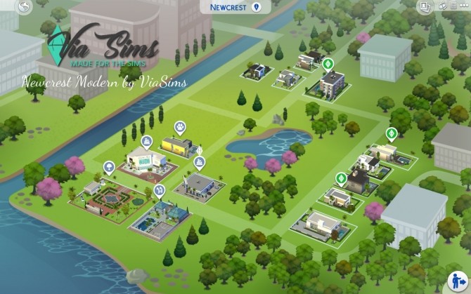 Sims 4 Build Modern Newcrest at Via Sims
