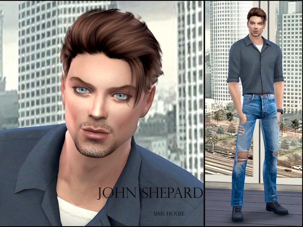 Sims 4 John Shepard by Sims House at TSR