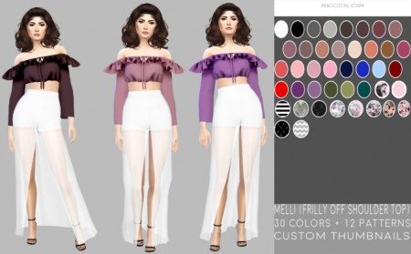 Melli frilly off-shoulder top at Simply Simming
