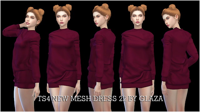 Sims 4 Dress 22 at All by Glaza