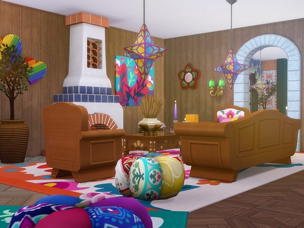 Sims 4 Boho Paradise house by MychQQQ at TSR