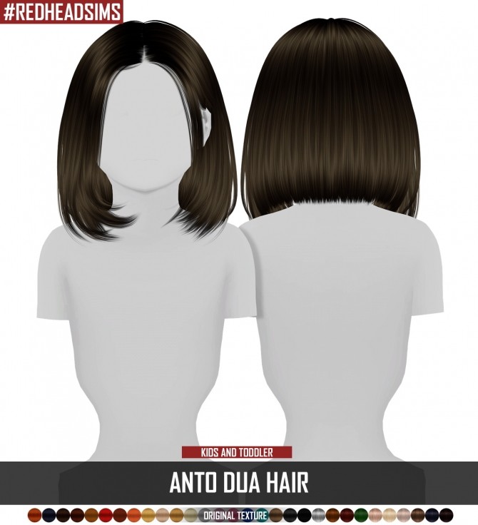 Sims 4 ANTO DUA HAIR for KIDS AND TODDLER by Thiago Mitchell at REDHEADSIMS
