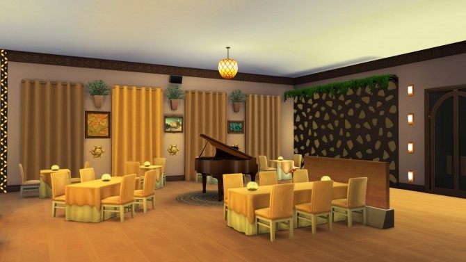 Sims 4 Delissimo Restaurant No CC by Brinessa at Mod The Sims