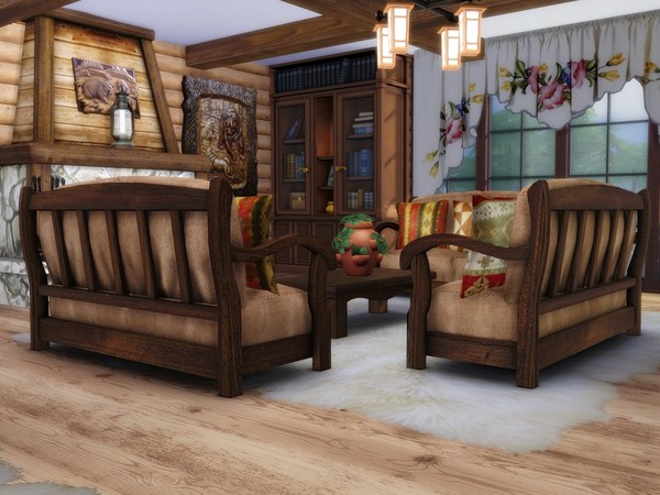 Sims 4 Wooden Lake House 2 by MychQQQ at TSR