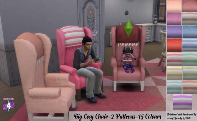 Sims 4 Big Cozy Chair 15 Recolours by wendy35pearly at Mod The Sims