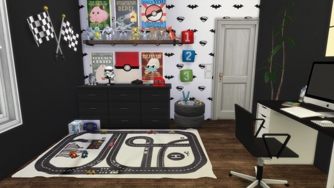 Sims 4 BOYS BEDROOM Family House at MODELSIMS4