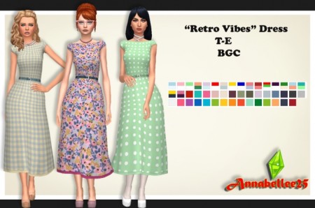 Retro Vibes Dress by Annabellee25 at SimsWorkshop