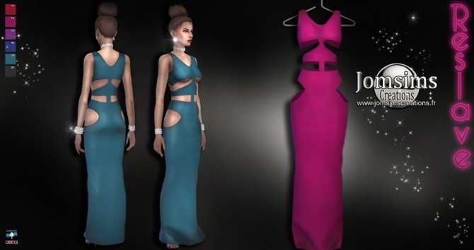 Sims 4 Reslave dress at Jomsims Creations