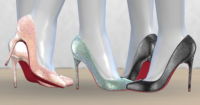 Sims 4 Glitter Dragonfly Pumps at MA$ims4