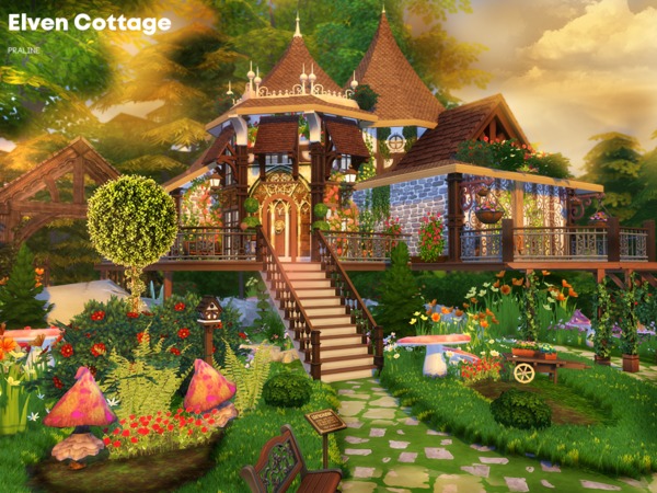 Sims 4 Elven Cottage by Pralinesims at TSR