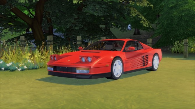 Sims 4 Ferrari Testarossa at LorySims