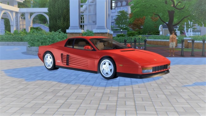 Sims 4 Ferrari Testarossa at LorySims