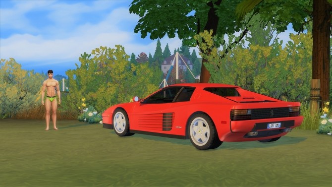 Sims 4 Ferrari Testarossa at LorySims