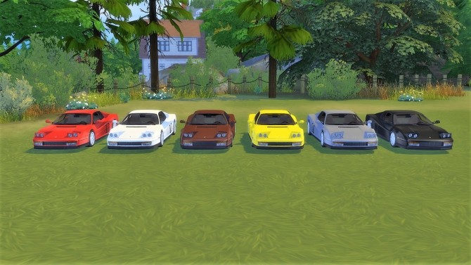 Sims 4 Ferrari Testarossa at LorySims