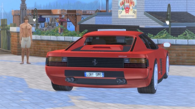 Sims 4 Ferrari Testarossa at LorySims