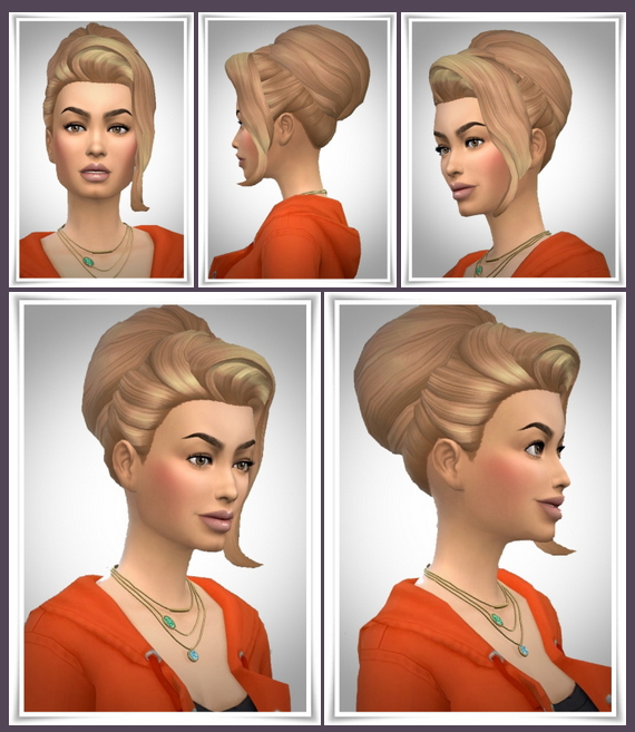 Sims 4 Damlas HairBun at Birksches Sims Blog
