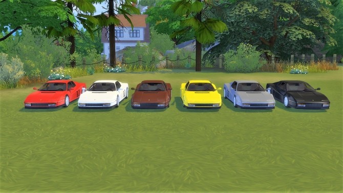 Sims 4 Ferrari Testarossa at LorySims