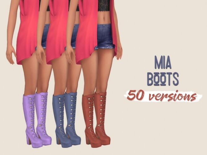 Sims 4 Mia boots at Midnightskysims