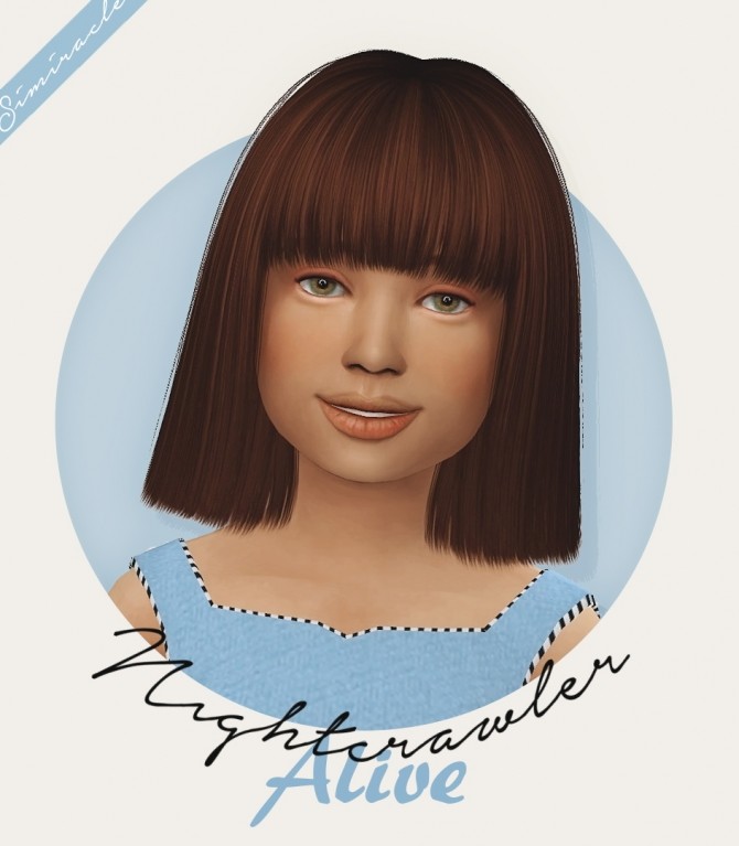 Sims 4 Nightcrawler Alive Hair Kids Version at Simiracle