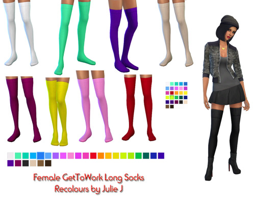 Sims 4 Female Long Socks Recolours at Julietoon – Julie J