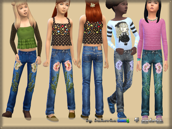 Sims 4 Denim for Girls by bukovka at TSR