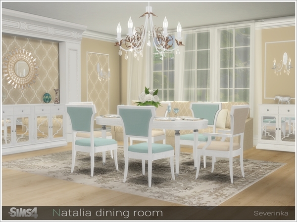 Sims 4 Natalia dining room by Severinka at TSR