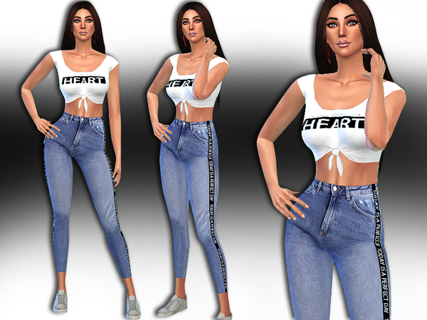 Sims 4 Realistic Heartbeat Outfit by Saliwa at TSR