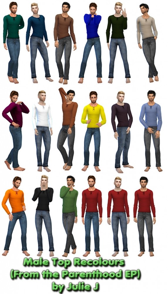 Sims 4 Male Top Recolours at Julietoon – Julie J