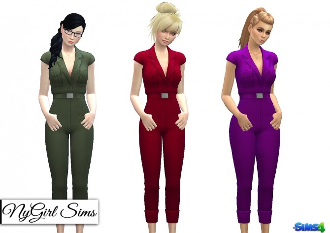 Sims 4 Safari Capri Jumpsuit at NyGirl Sims