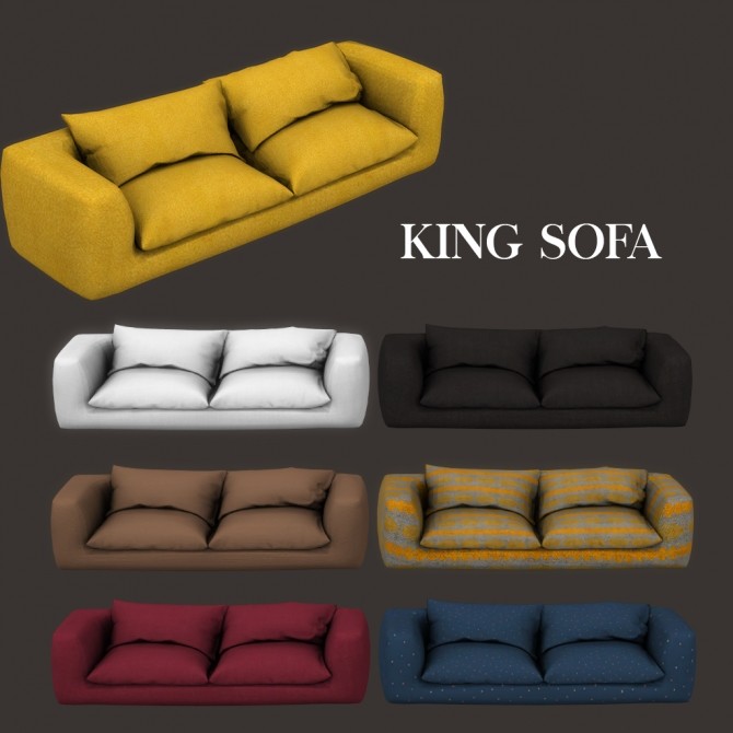 Sims 4 King Sofa at Leo Sims