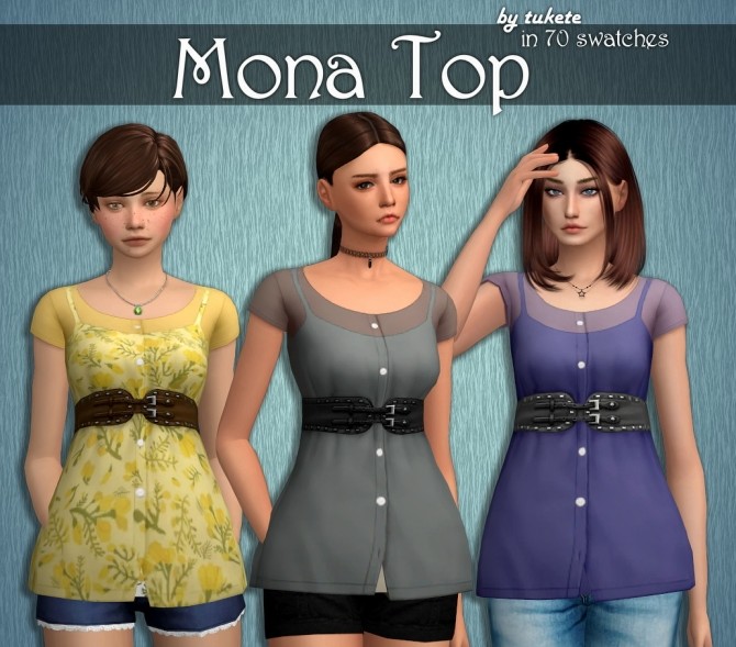 Sims 4 Mona Top at Tukete