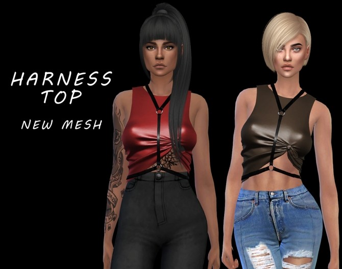 Sims 4 Harness Top (P) at Leo Sims