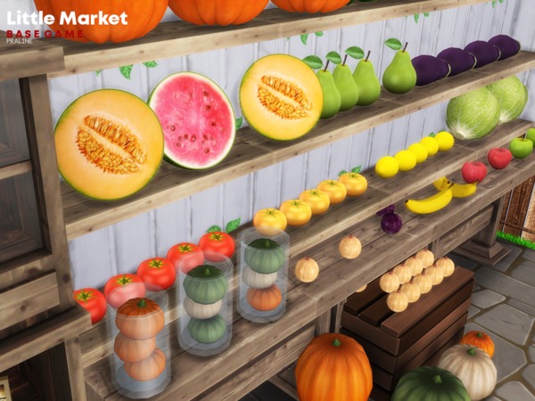 Sims 4 Little Market by Pralinesims at TSR