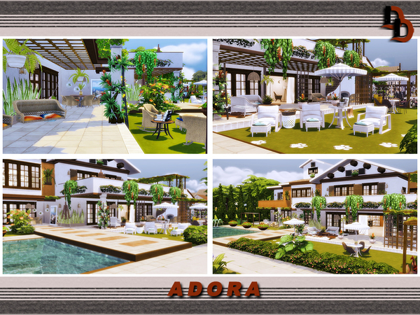 Sims 4 ADORA house by Danuta720 at TSR
